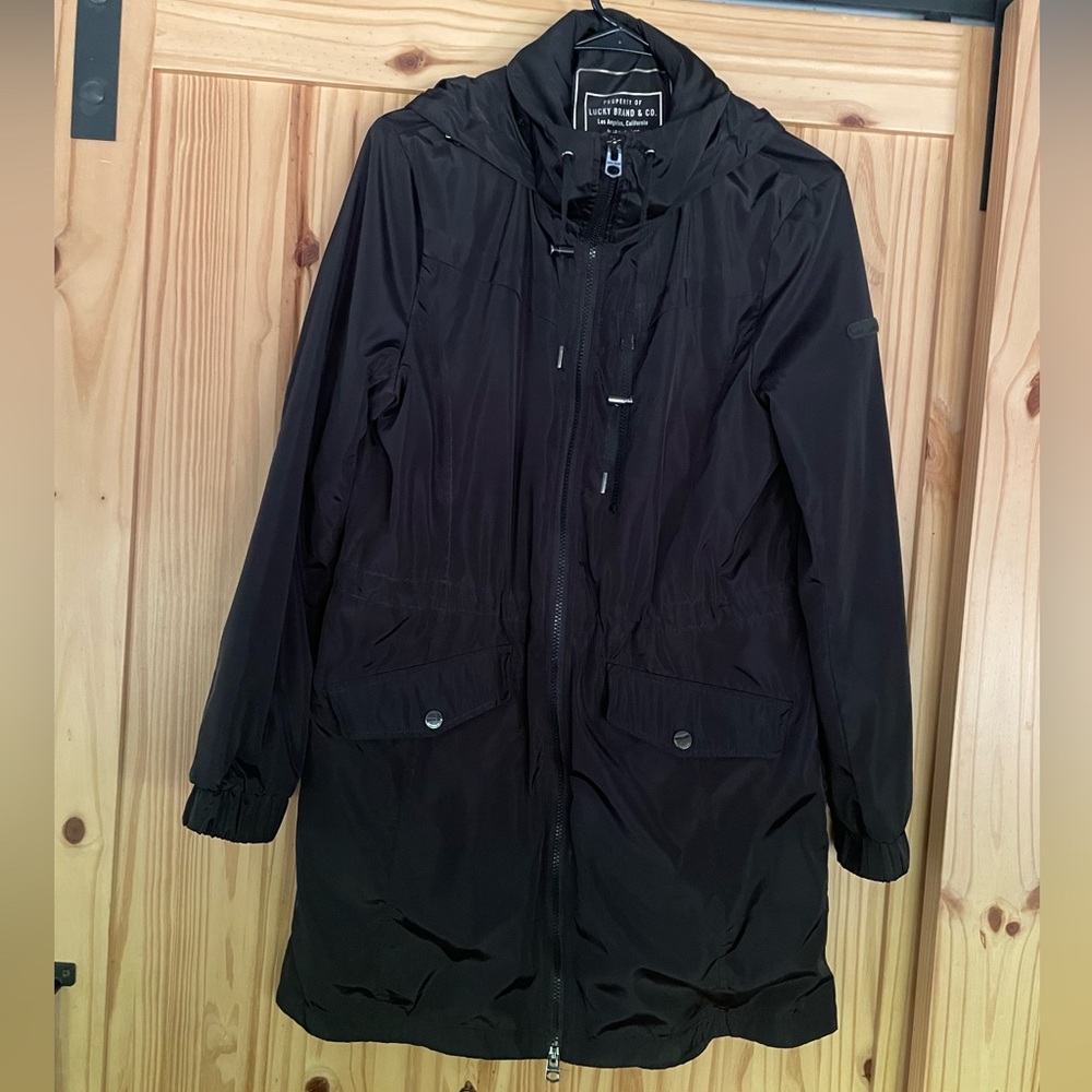 Lucky Brand Black Anorak Windbreaker Jacket Woman’s Medium
